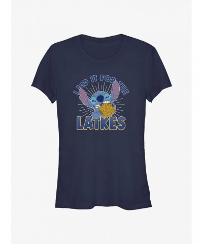 Disney Lilo & Stitch Did It For Hanukkah Latkes Girls T-Shirt $7.97 T-Shirts