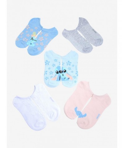 Disney Lilo & Stitch Textured No-Show Socks 5 Pair $4.77 Merchandises