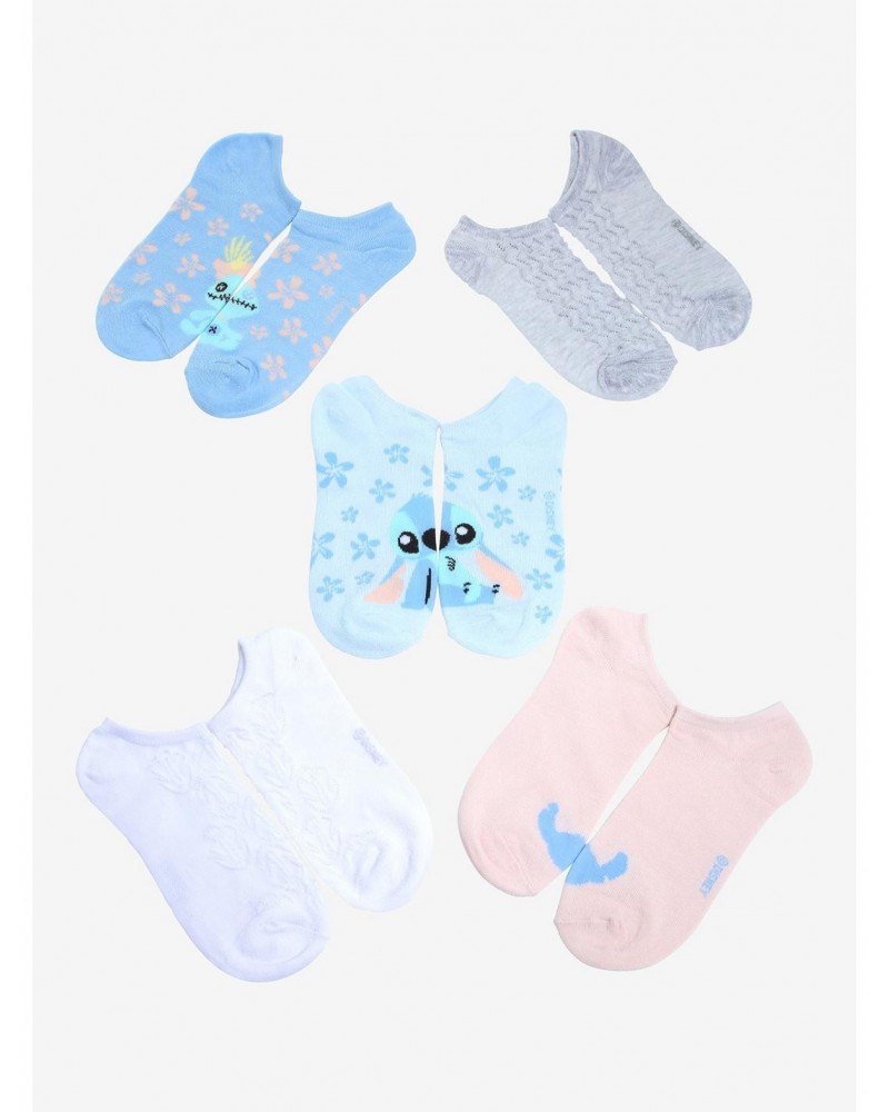 Disney Lilo & Stitch Textured No-Show Socks 5 Pair $4.77 Merchandises