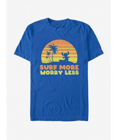 Disney Lilo & Stitch Surf More Worry Less T-Shirt $8.03 T-Shirts