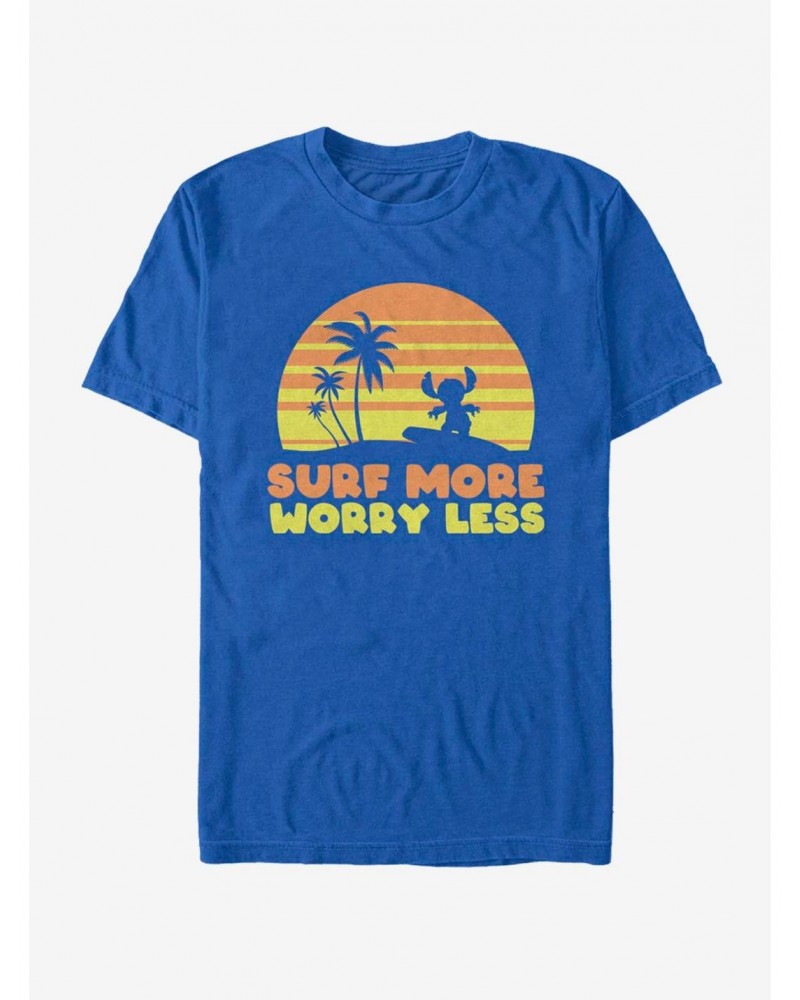 Disney Lilo & Stitch Surf More Worry Less T-Shirt $8.03 T-Shirts