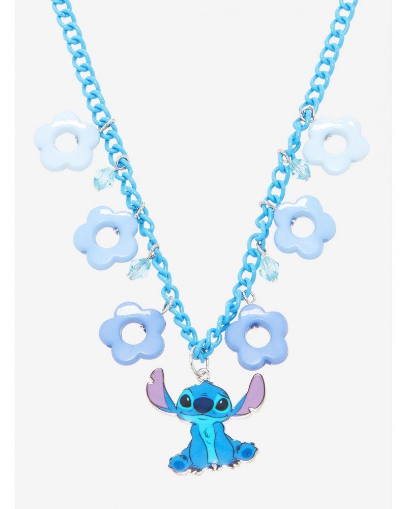 Disney Lilo & Stitch Flower Charm Necklace $6.19 Necklaces