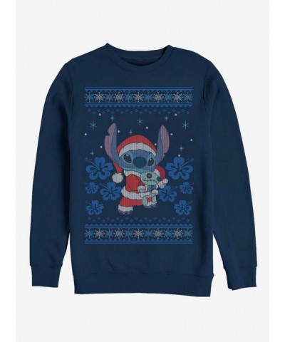 Disney Lilo & Stitch Holiday Stitch Crew Sweatshirt $14.46 Sweatshirts