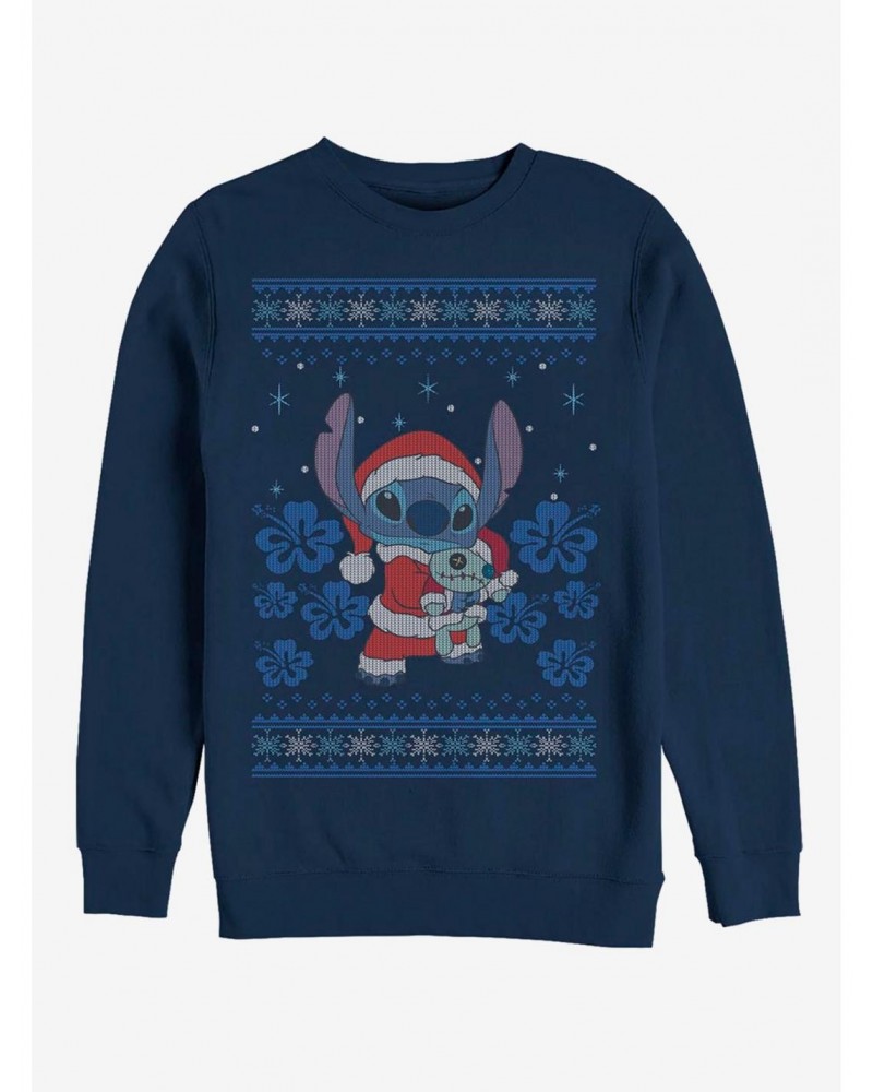 Disney Lilo & Stitch Holiday Stitch Crew Sweatshirt $14.46 Sweatshirts