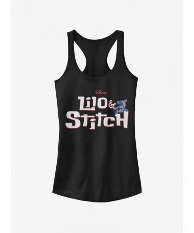 Disney Lilo & Stitch Stitch With Logo Girls Tank $8.57 Tanks