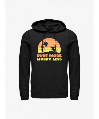 Disney Lilo & Stitch Surf More Worry Less Hoodie $13.65 Hoodies