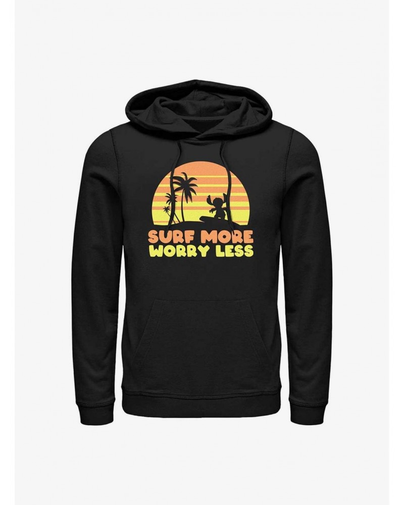 Disney Lilo & Stitch Surf More Worry Less Hoodie $13.65 Hoodies