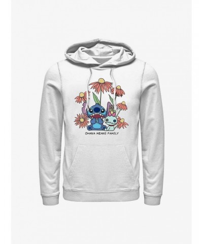 Disney Lilo & Stitch Chibi Floral Hoodie $11.85 Hoodies