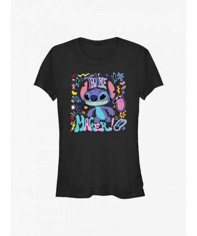 Disney Lilo & Stitch Trouble Maker Girls T-Shirt $5.98 T-Shirts