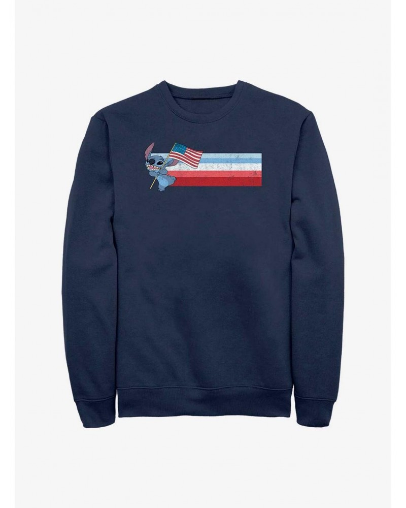 Disney Lilo & Stitch Patriotic Stitch Sweatshirt $14.17 Sweatshirts