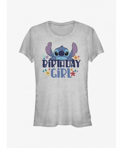 Disney Lilo & Stitch Birthday Girl Stitch Girls T-Shirt $9.16 T-Shirts