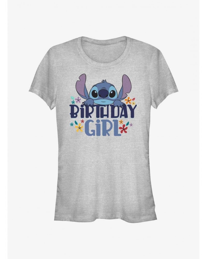 Disney Lilo & Stitch Birthday Girl Stitch Girls T-Shirt $9.16 T-Shirts