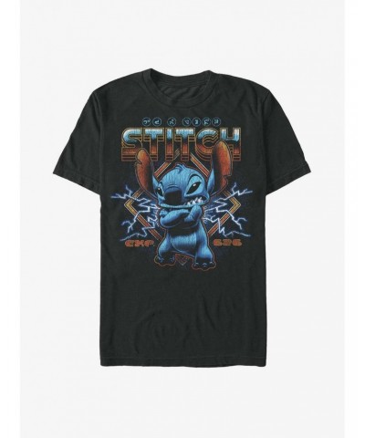 Disney Lilo & Stitch Metallic Lightning Experiment 626 Extra Soft T-Shirt $11.24 T-Shirts