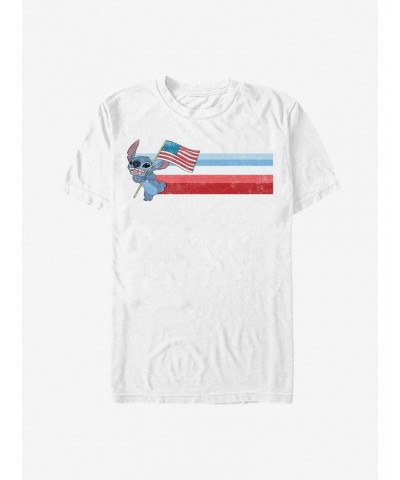 Disney Lilo & Stitch Flag Stitch T-Shirt $6.50 T-Shirts