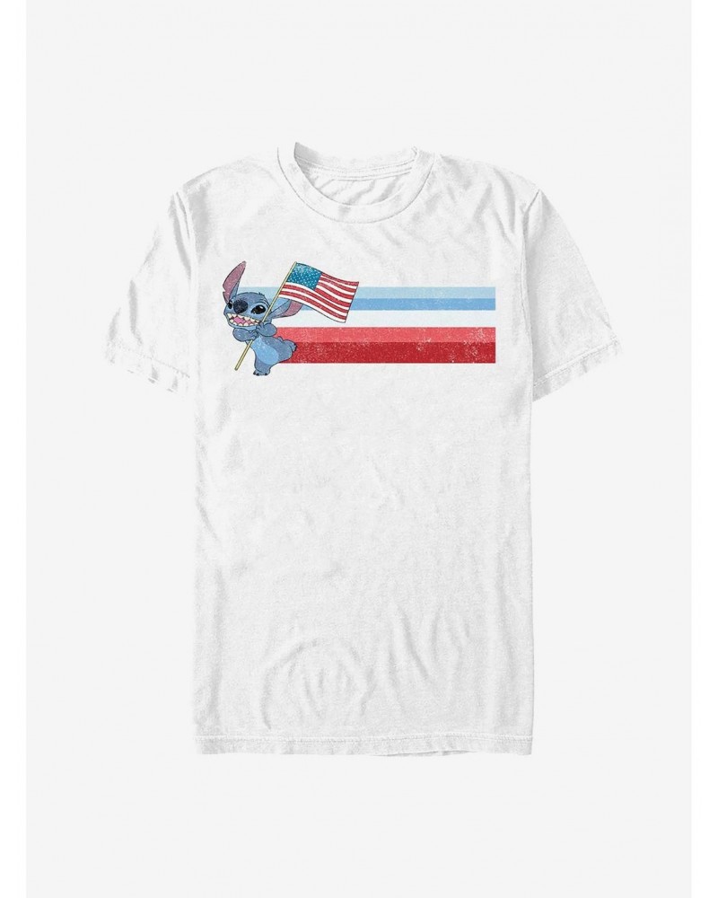 Disney Lilo & Stitch Flag Stitch T-Shirt $6.50 T-Shirts