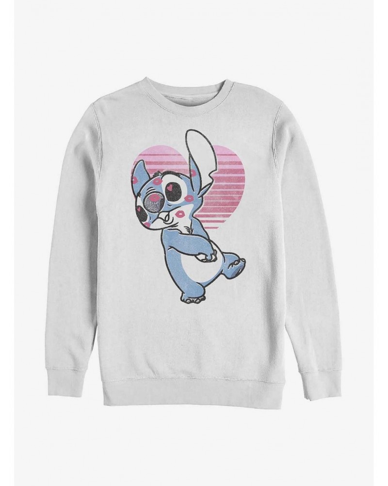 Disney Lilo & Stitch Kissy Faced Crew Sweatshirt $9.15 Sweatshirts