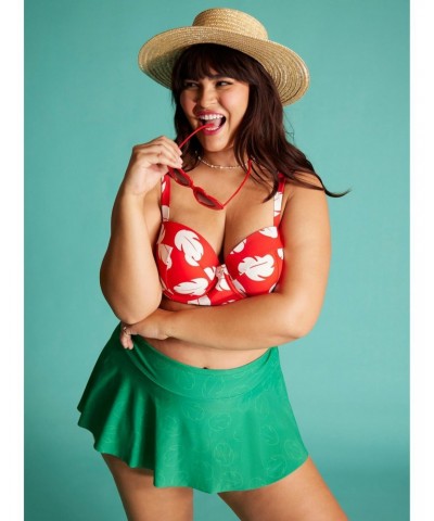 Disney Lilo & Stitch Leaf Print Swim Top Plus Size $11.05 Tops