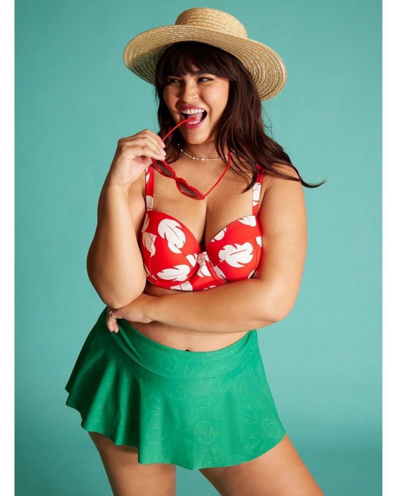 Disney Lilo & Stitch Leaf Print Swim Top Plus Size $11.05 Tops