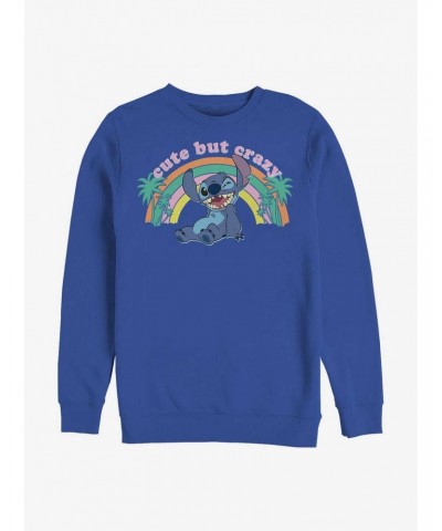 Disney Lilo & Stitch Cute But Crazy Crew Sweatshirt $9.45 Sweatshirts