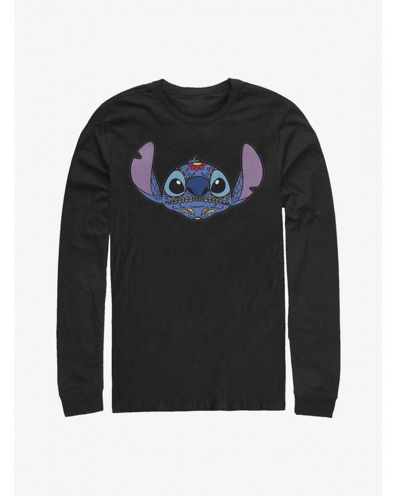 Disney Lilo & Stitch Sugar Skull Stitch Long-Sleeve T-Shirt $12.11 T-Shirts