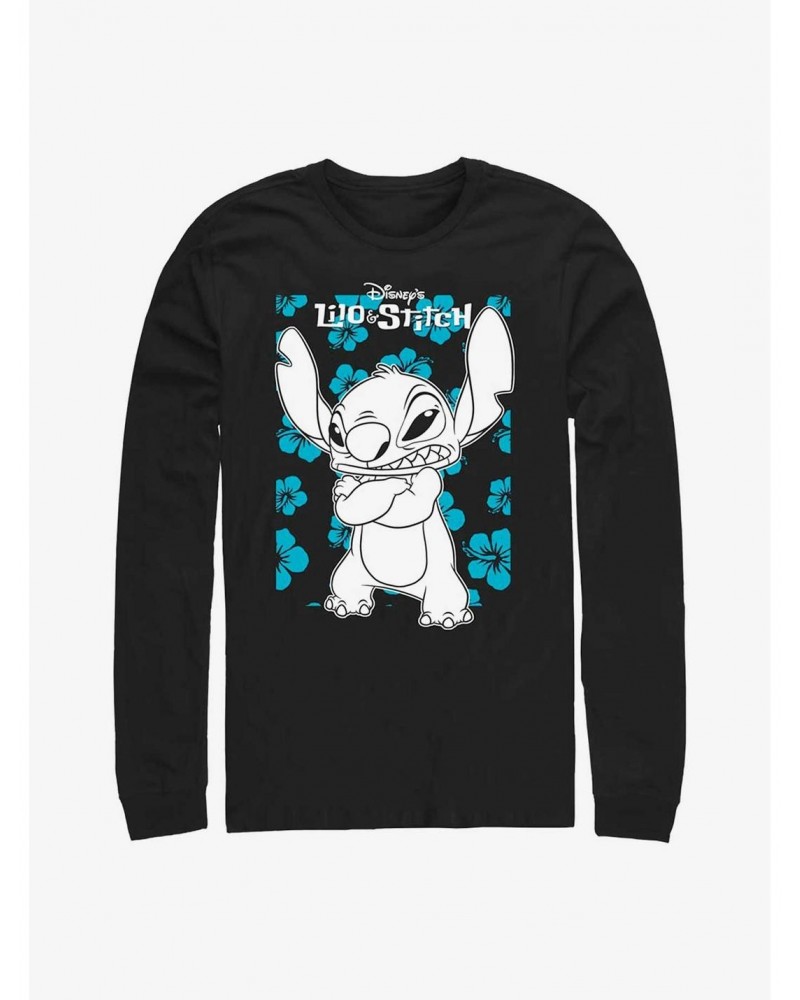 Disney Lilo & Stitch Grumpy Stitch Long Sleeve T-Shirt $12.63 T-Shirts