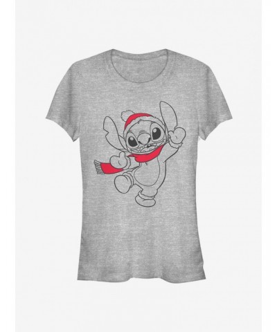 Disney Lilo & Stitch Christmas Stitch Outline Girls T-Shirt $8.76 T-Shirts