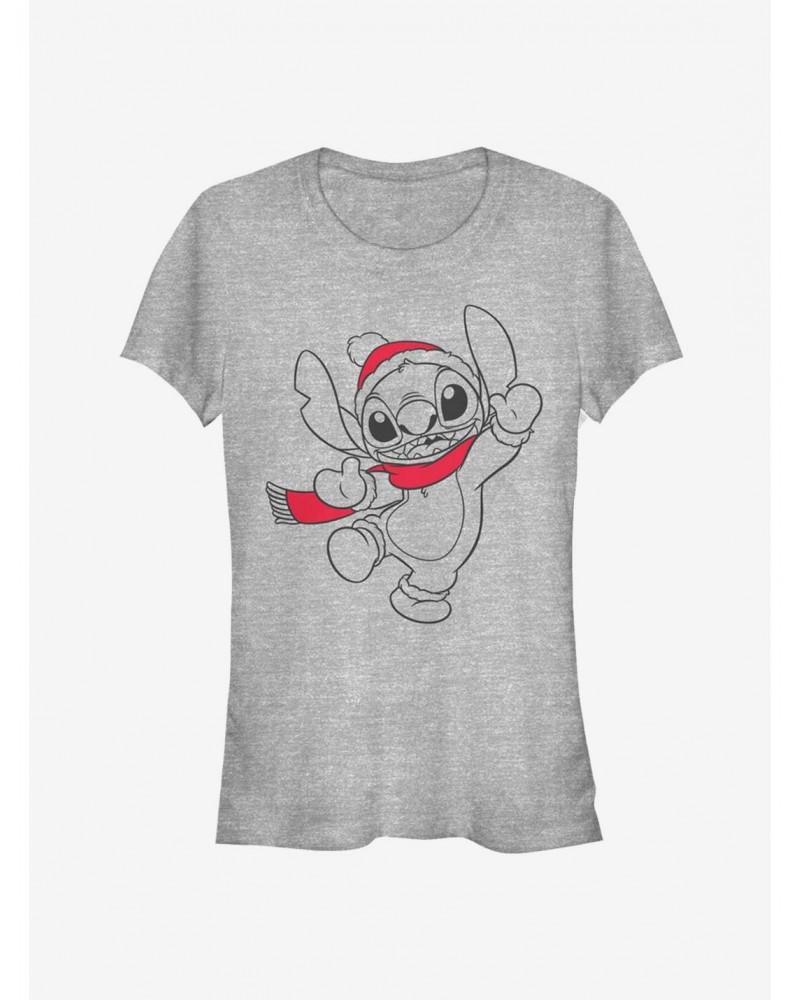 Disney Lilo & Stitch Christmas Stitch Outline Girls T-Shirt $8.76 T-Shirts