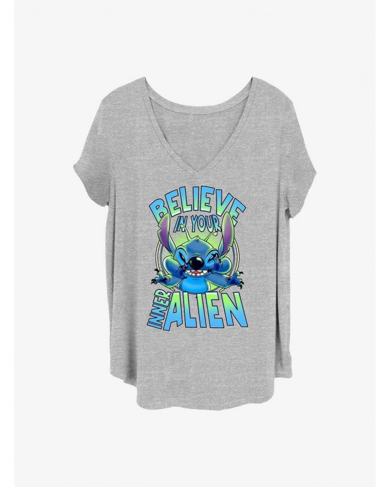 Disney Lilo & Stitch Inner Alien Girls T-Shirt Plus Size $7.63 T-Shirts