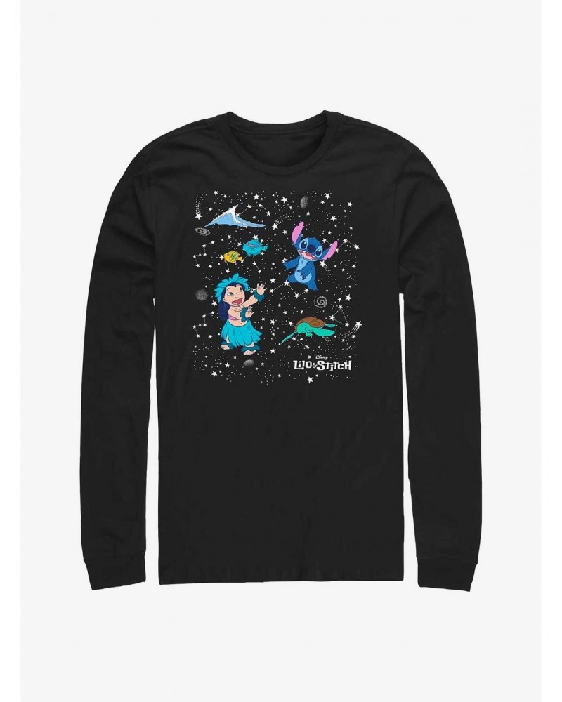 Disney Lilo & Stitch Constellation Long-Sleeve T-Shirt $8.95 T-Shirts