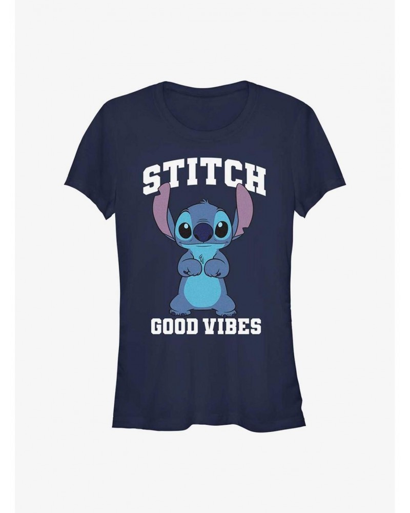 Dsny Lilo Stch Stitch Good Vibes Girls T-Shirt $9.16 T-Shirts