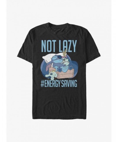 Disney Lilo & Stitch Not Lazy Energy Saving T-Shirt $6.12 T-Shirts