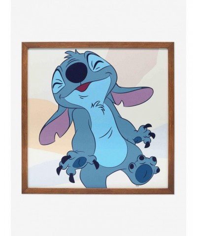 Disney Lilo & Stitch Gleeful Stitch Framed Wood Wall Decor $29.45 Décor