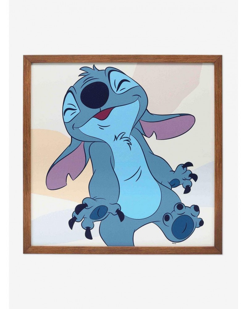 Disney Lilo & Stitch Gleeful Stitch Framed Wood Wall Decor $29.45 Décor