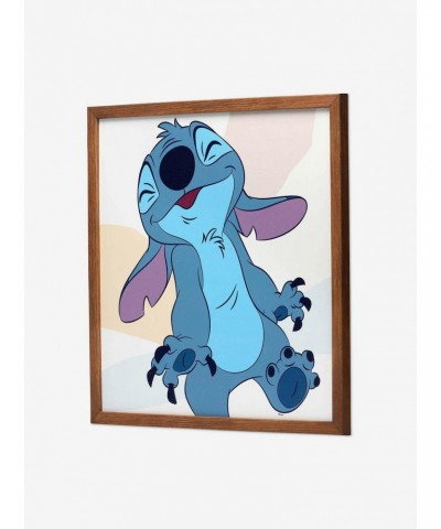 Disney Lilo & Stitch Gleeful Stitch Framed Wood Wall Decor $29.45 Décor