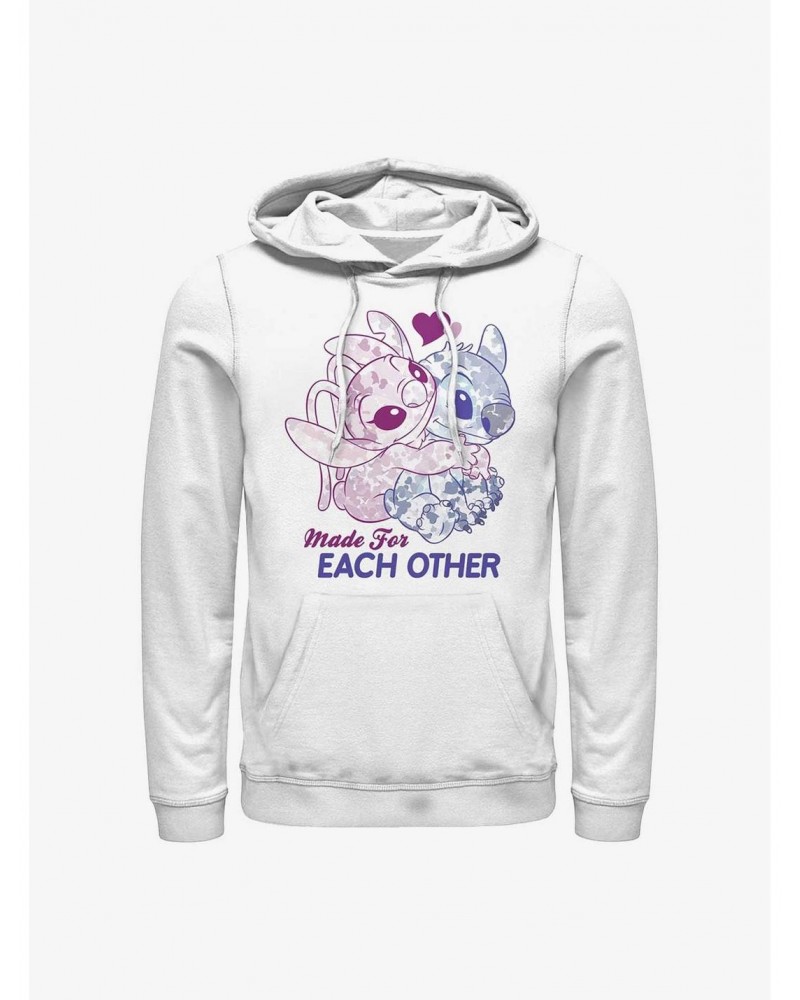 Disney Lilo & Stitch Made For Eachother Hoodie $16.52 Hoodies