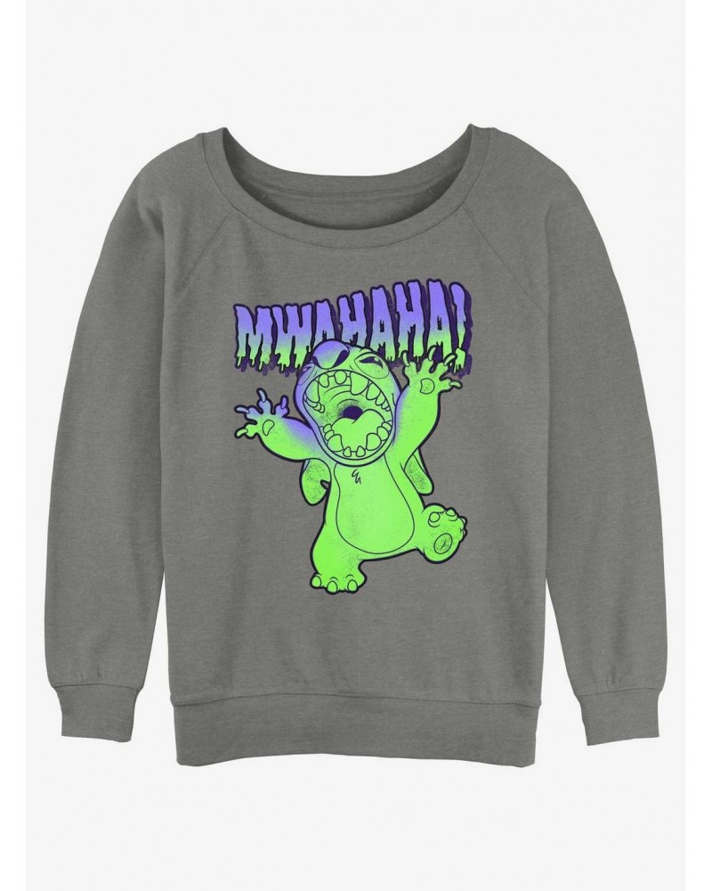 Disney Lilo & Stitch Mwahaha Scary Stitch Girls Slouchy Sweatshirt $11.51 Sweatshirts