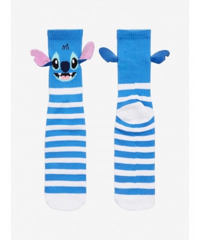 Disney Lilo & Stitch Stripe 3D Stitch Crew Socks $2.63 Socks