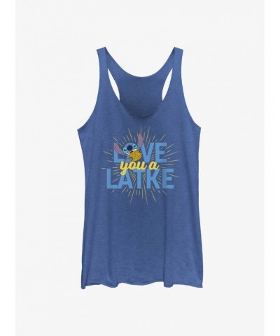 Disney Lilo & Stitch Hanukkah Love You A Latke Girls Tank $9.53 Tanks