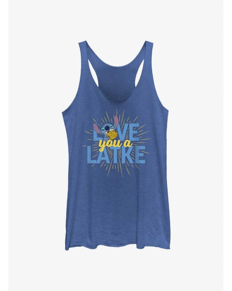 Disney Lilo & Stitch Hanukkah Love You A Latke Girls Tank $9.53 Tanks