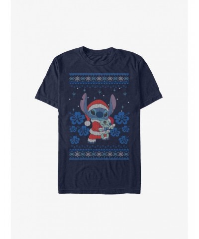 Disney Lilo & Stitch Santa Stitch and Scrump Ugly Christmas Extra Soft T-Shirt $8.13 T-Shirts