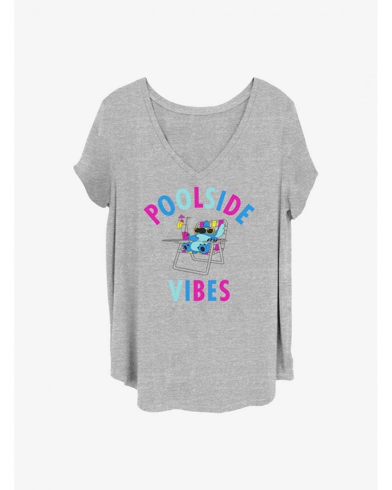 Disney Lilo & Stitch Poolside Vibes Girls T-Shirt Plus Size $7.86 T-Shirts