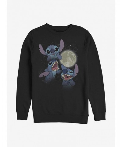 Disney Lilo & Stitch Three Stitch Moon Crew Sweatshirt $12.10 Sweatshirts