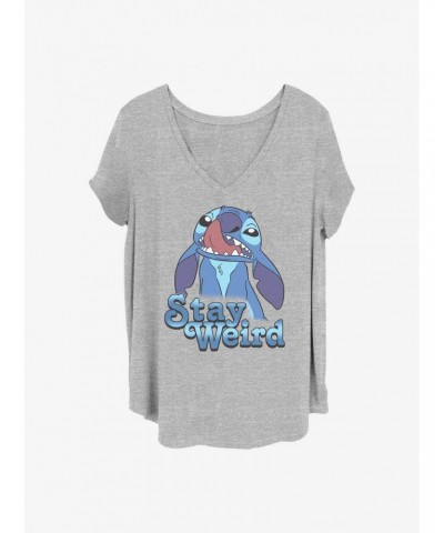 Disney Lilo & Stitch Stay Weird Girls T-Shirt Plus Size $9.48 T-Shirts