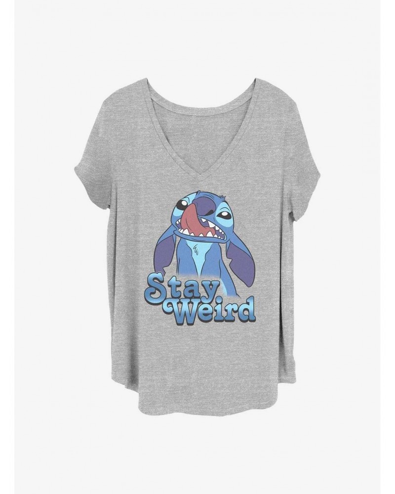 Disney Lilo & Stitch Stay Weird Girls T-Shirt Plus Size $9.48 T-Shirts