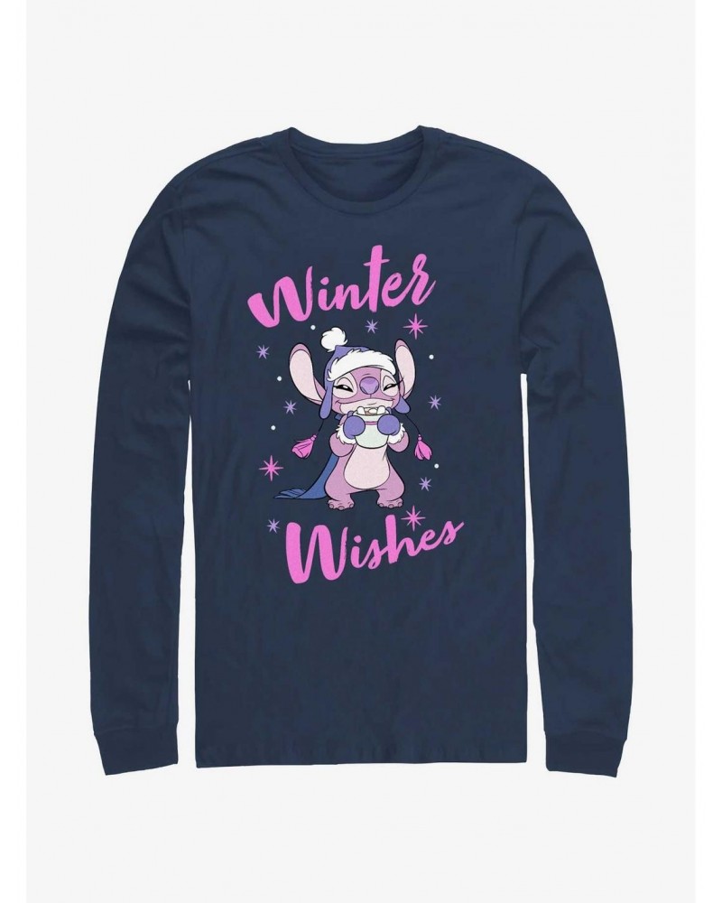 Disney Lilo & Stitch Angel Winter Wishes Long-Sleeve T-Shirt $11.32 T-Shirts