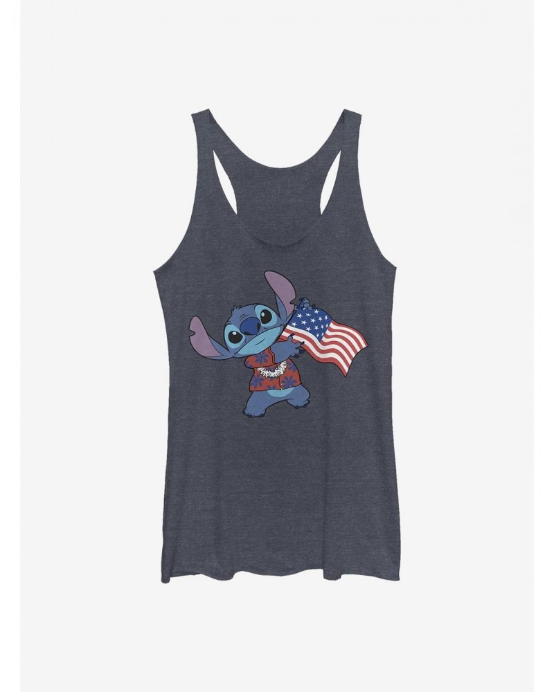 Disney Lilo & Stitch Tropical Stitch Flag Girls Tank $6.63 Tanks