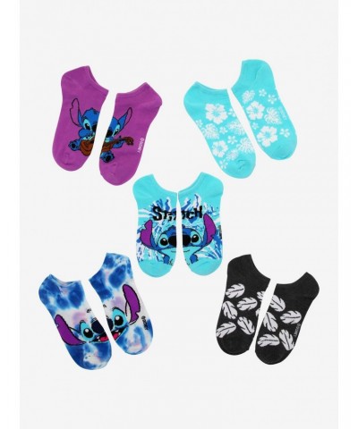 Disney Lilo & Stitch Tie-Dye No-Show Socks 5 Pair $4.05 Merchandises