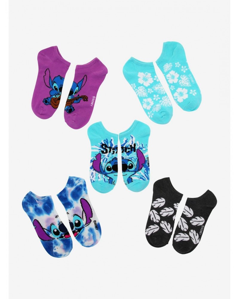 Disney Lilo & Stitch Tie-Dye No-Show Socks 5 Pair $4.05 Merchandises