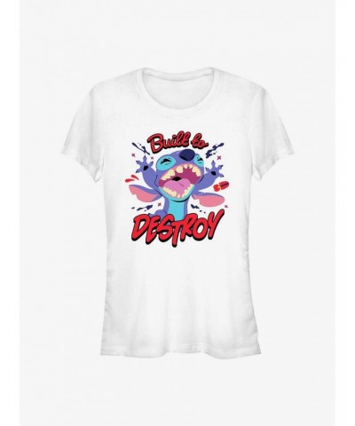 Disney Lilo & Stitch Built To Destroy Girls T-Shirt $9.36 T-Shirts