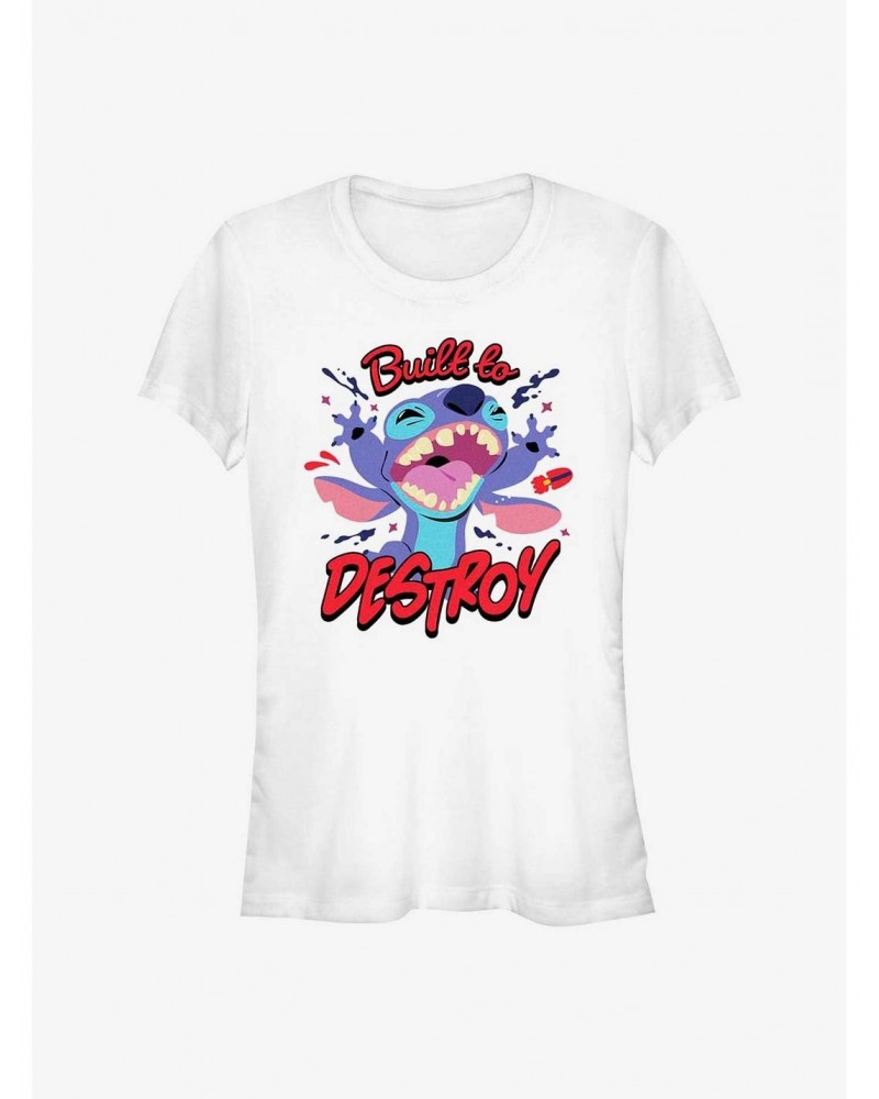 Disney Lilo & Stitch Built To Destroy Girls T-Shirt $9.36 T-Shirts